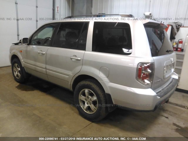 5FNYF18596B003707 - 2006 HONDA PILOT EX SILVER photo 3