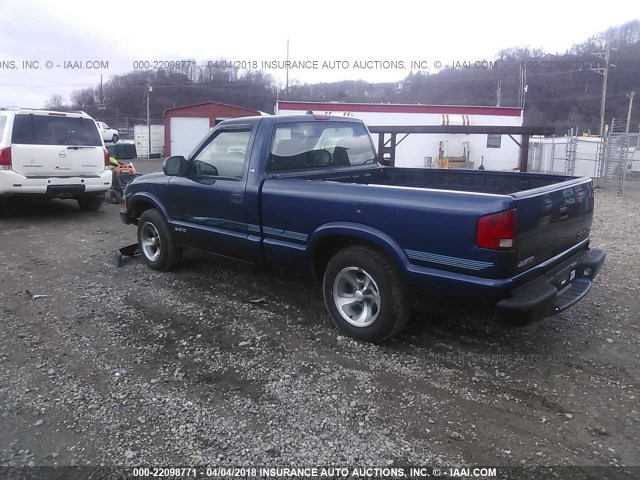 1GCCS14H238136374 - 2003 CHEVROLET S TRUCK S10 BLUE photo 3