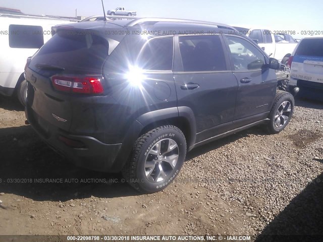 1C4PJMBS6HW635265 - 2017 JEEP CHEROKEE TRAILHAWK 灰色 照片 4