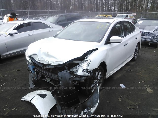 3N1AB7AP4EY291556 - 2014 NISSAN SENTRA S/SV/SR/SL WHITE photo 2