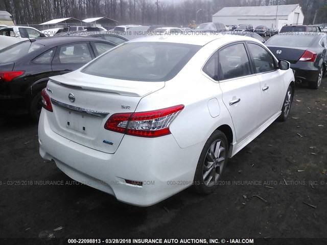 3N1AB7AP4EY291556 - 2014 NISSAN SENTRA S/SV/SR/SL WHITE photo 4