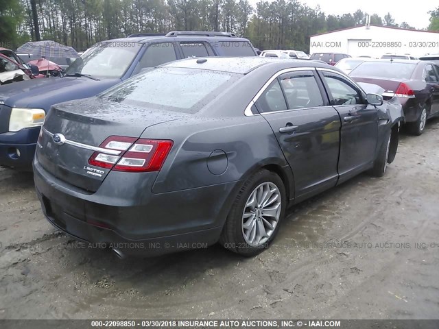 1FAHP2F87FG180199 - 2015 FORD TAURUS LIMITED GRAY photo 4