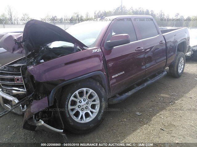 3GTU2UEC2EG288645 - 2014 GMC SIERRA K1500 SLE MAROON photo 2