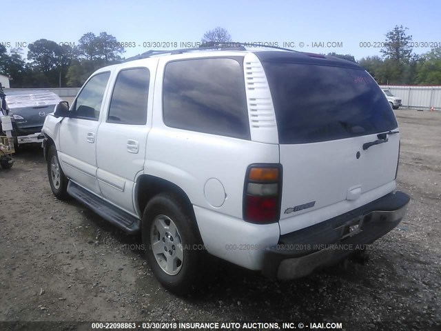 1GNEC13Z96J115669 - 2006 CHEVROLET TAHOE C1500 WHITE photo 3