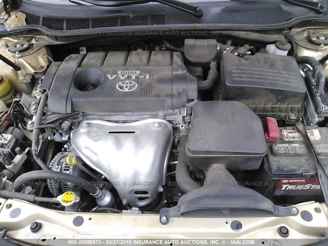 4T4BF3EK8AR017739 - 2010 TOYOTA CAMRY SE/LE/XLE GOLD photo 10