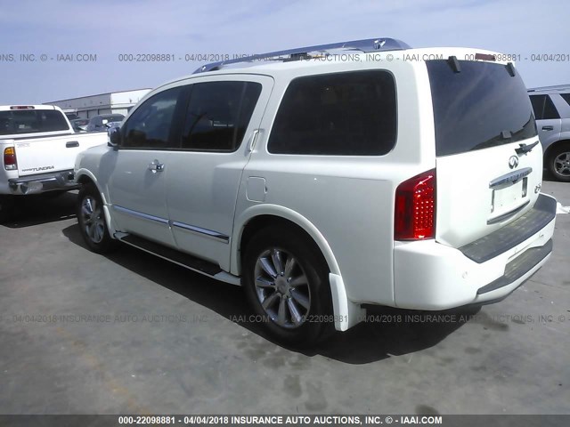 5N3AA08D38N910719 - 2008 INFINITI QX56 WHITE photo 3