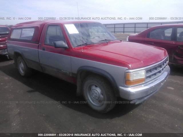 1B7FL26X7NS520564 - 1992 DODGE DAKOTA RED photo 1