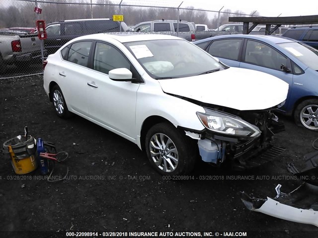 3N1AB7AP8GY228351 - 2016 NISSAN SENTRA S/SV/SR/SL WHITE photo 1