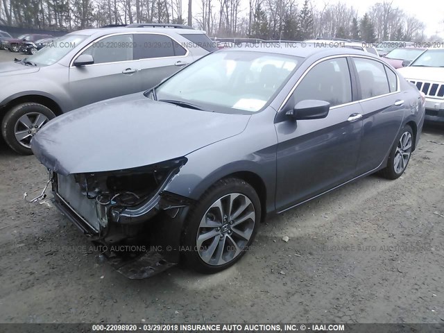 1HGCR2F56FA260537 - 2015 HONDA ACCORD SPORT 灰色 照片 2