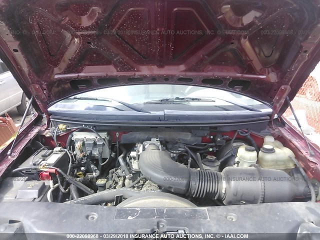 1FTRW12W64KB97280 - 2004 FORD F150 SUPERCREW MAROON photo 10