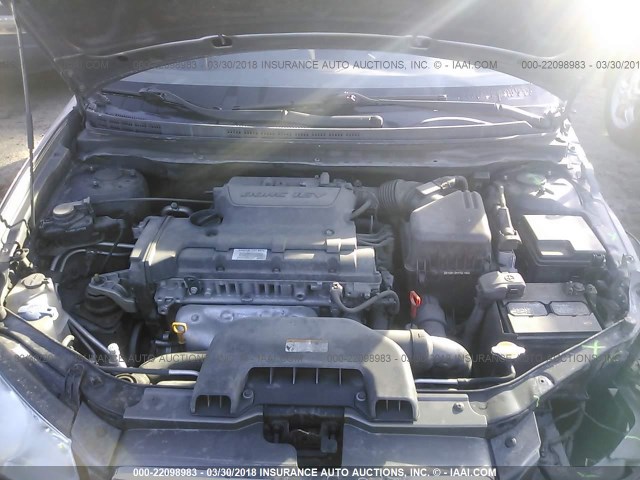 KMHDU46D99U607958 - 2009 HYUNDAI ELANTRA GLS/SE GRAY photo 10