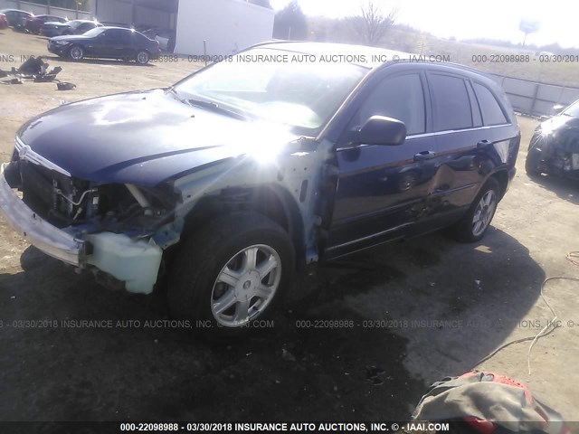 2A4GM684X6R673271 - 2006 CHRYSLER PACIFICA TOURING BLUE photo 2