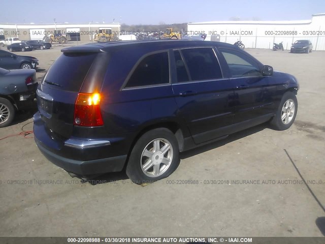 2A4GM684X6R673271 - 2006 CHRYSLER PACIFICA TOURING BLUE photo 4