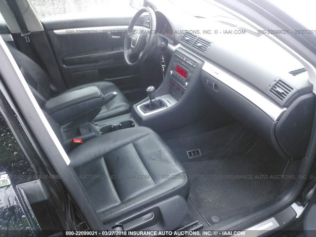 WAUDF78E98A059186 - 2008 AUDI A4 2.0T QUATTRO BLACK photo 5