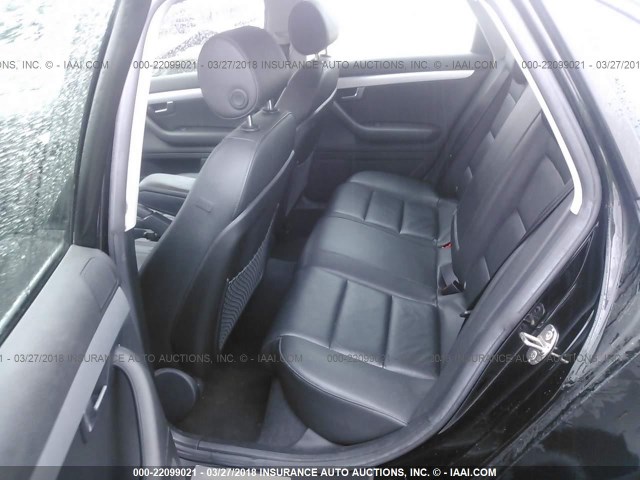 WAUDF78E98A059186 - 2008 AUDI A4 2.0T QUATTRO BLACK photo 8