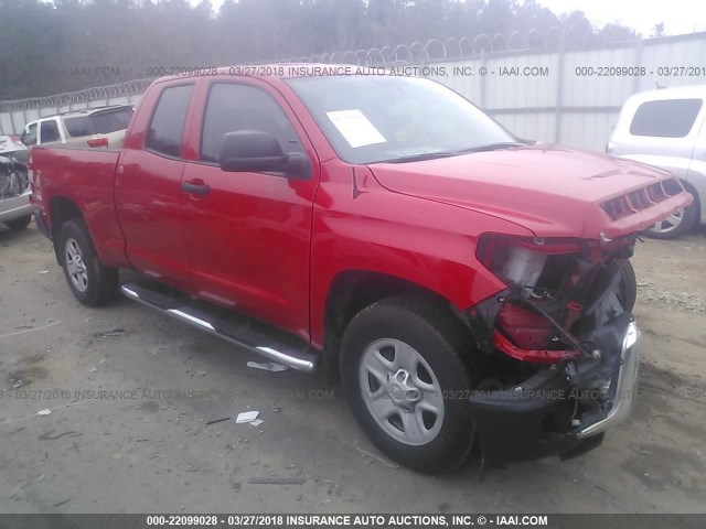 5TFRM5F17FX089607 - 2015 TOYOTA TUNDRA DOUBLE CAB SR/SR5 RED photo 1