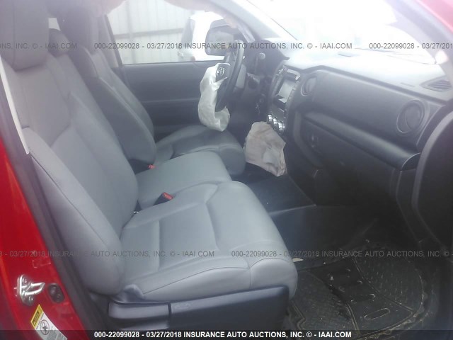 5TFRM5F17FX089607 - 2015 TOYOTA TUNDRA DOUBLE CAB SR/SR5 RED photo 5