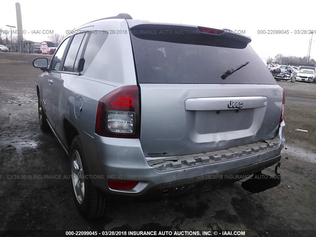 1C4NJCBA8ED844314 - 2014 JEEP COMPASS SPORT SILVER photo 3