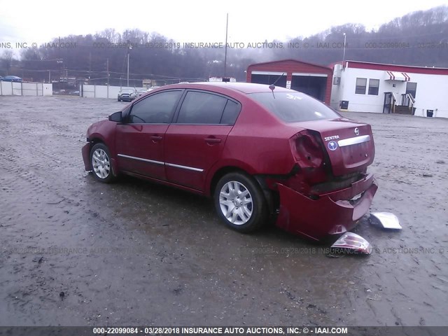 3N1AB6AP6AL667157 - 2010 NISSAN SENTRA 2.0/2.0S/SR/2.0SL RED photo 3