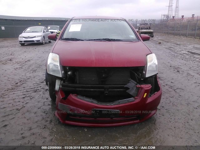 3N1AB6AP6AL667157 - 2010 NISSAN SENTRA 2.0/2.0S/SR/2.0SL RED photo 6