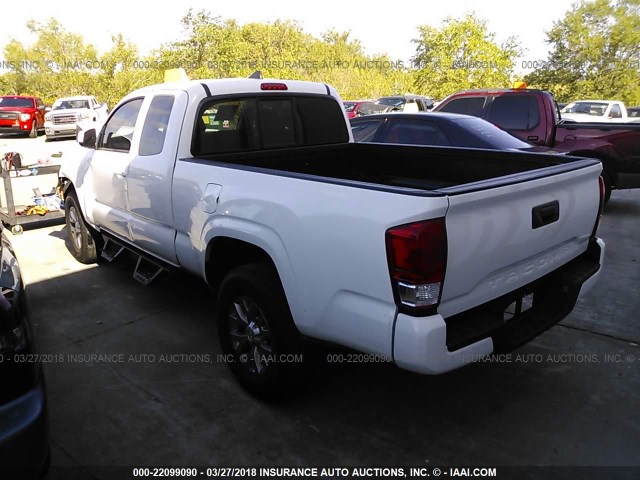 5TFRX5GN4HX099619 - 2017 TOYOTA TACOMA ACCESS CAB/SR/SR5 WHITE photo 3