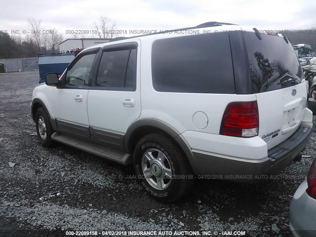 1FMRU17W23LB67809 - 2003 FORD EXPEDITION EDDIE BAUER WHITE photo 3