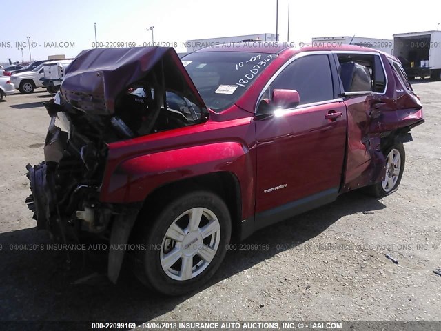 2GKALMEK1F6153732 - 2015 GMC TERRAIN SLE RED photo 2