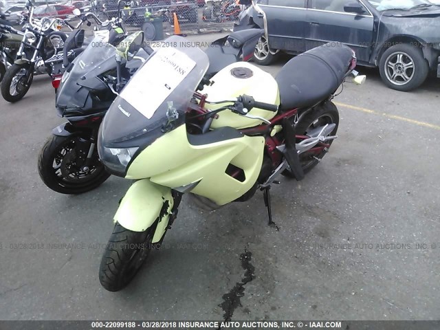 JKAEXEA116A012239 - 2006 KAWASAKI EX650 A6F YELLOW photo 2