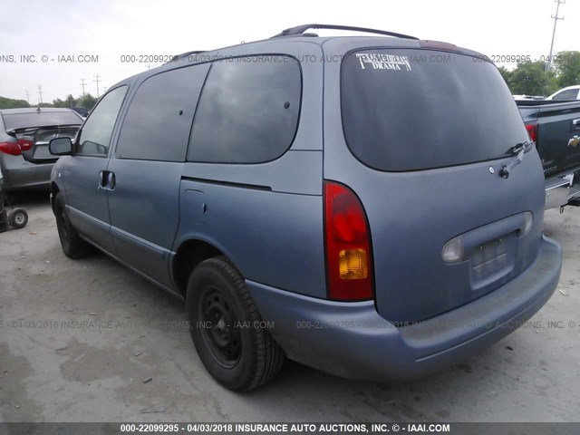 4N2XN11T4XD806888 - 1999 NISSAN QUEST SE/GLE/GXE BLUE photo 3