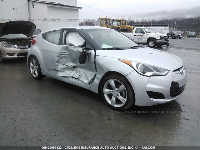 KMHTC6AD6FU224461 - 2015 HYUNDAI VELOSTER SILVER photo 1