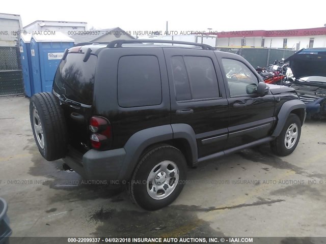 1J4GL48K87W670402 - 2007 JEEP LIBERTY SPORT BLACK photo 4