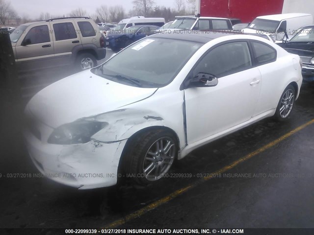 JTKDE167380261012 - 2008 TOYOTA SCION TC WHITE photo 2