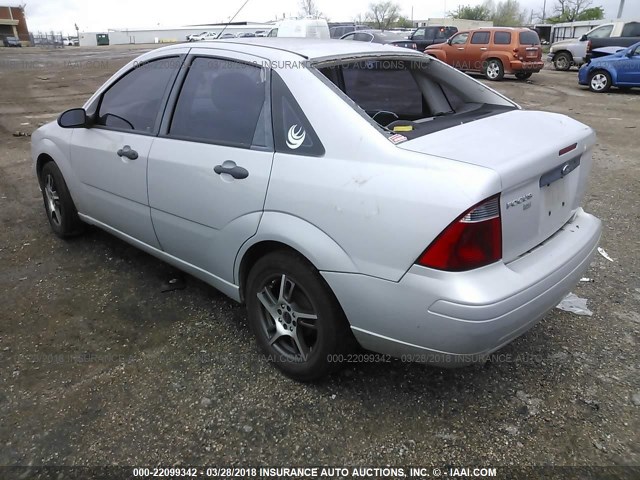 1FAHP34N67W324797 - 2007 FORD FOCUS ZX4/S/SE/SES SILVER photo 3