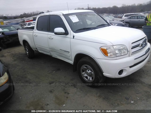 5TBET34126S509362 - 2006 TOYOTA TUNDRA DOUBLE CAB SR5 WHITE photo 1