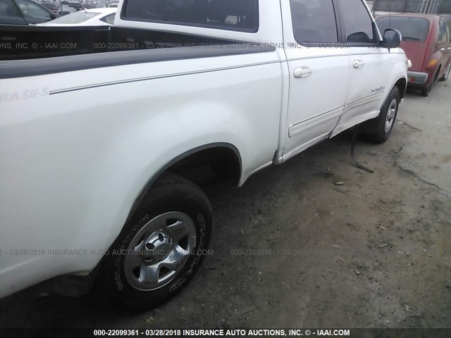 5TBET34126S509362 - 2006 TOYOTA TUNDRA DOUBLE CAB SR5 WHITE photo 6