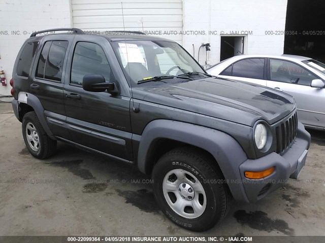 1J4GL48K42W185991 - 2002 JEEP LIBERTY SPORT GRAY photo 1