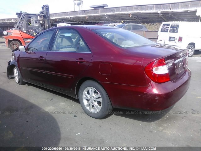 4T1BF32K84U074915 - 2004 TOYOTA CAMRY LE/XLE/SE MAROON photo 3