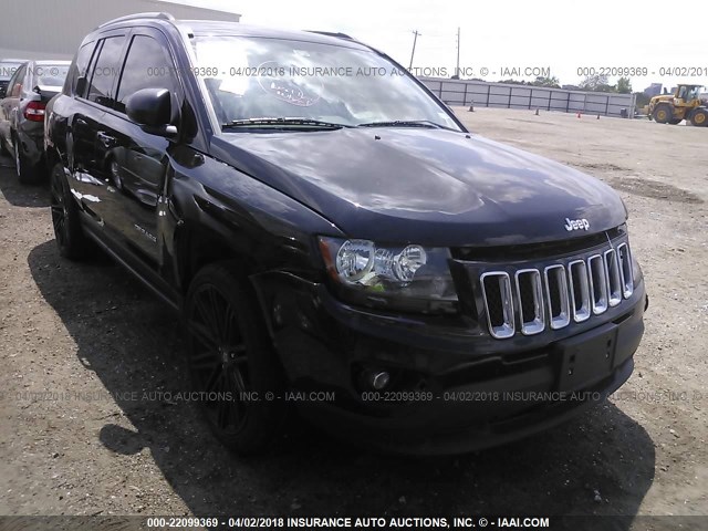 1C4NJCBBXFD273967 - 2015 JEEP COMPASS SPORT BLACK photo 1