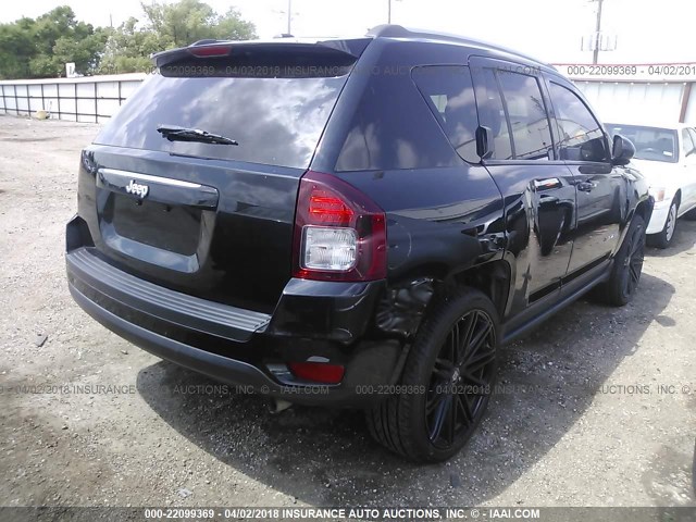 1C4NJCBBXFD273967 - 2015 JEEP COMPASS SPORT BLACK photo 4