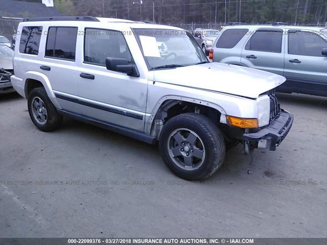 1J8HG48N96C145026 - 2006 JEEP COMMANDER SILVER photo 1