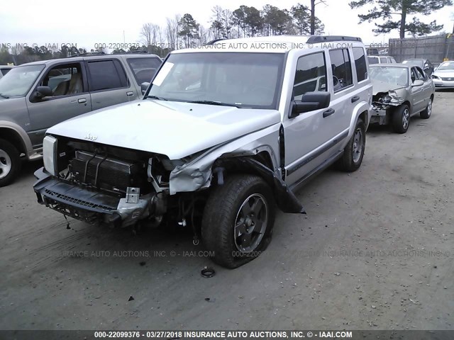 1J8HG48N96C145026 - 2006 JEEP COMMANDER SILVER photo 2
