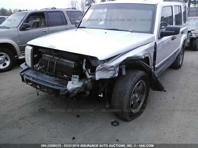 1J8HG48N96C145026 - 2006 JEEP COMMANDER SILVER photo 6