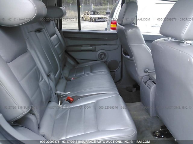 1J8HG48N96C145026 - 2006 JEEP COMMANDER SILVER photo 8