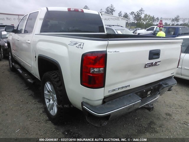 3GTU2UEC6FG317744 - 2015 GMC SIERRA K1500 SLE WHITE photo 3