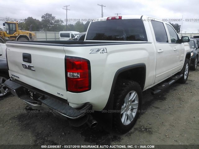 3GTU2UEC6FG317744 - 2015 GMC SIERRA K1500 SLE WHITE photo 4