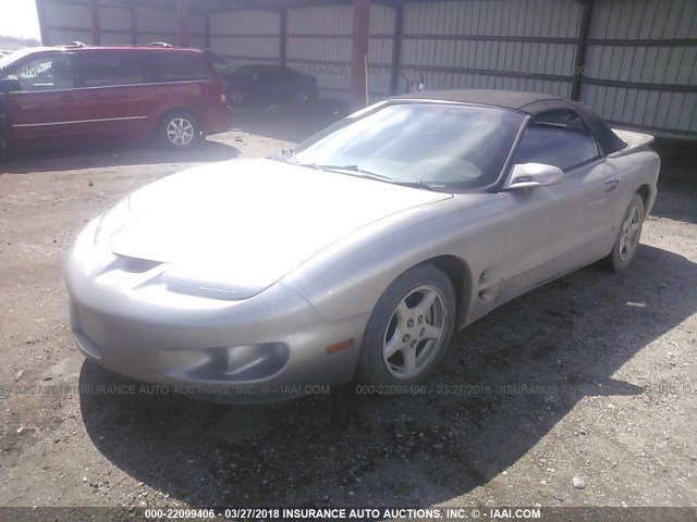 2G2FS32K312143646 - 2001 PONTIAC FIREBIRD SILVER photo 2