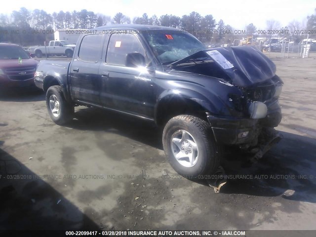 5TEHN72N34Z307318 - 2004 TOYOTA TACOMA DOUBLE CAB BLACK photo 1