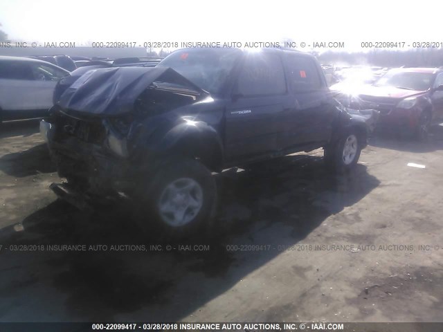 5TEHN72N34Z307318 - 2004 TOYOTA TACOMA DOUBLE CAB შავი ფოტო 2
