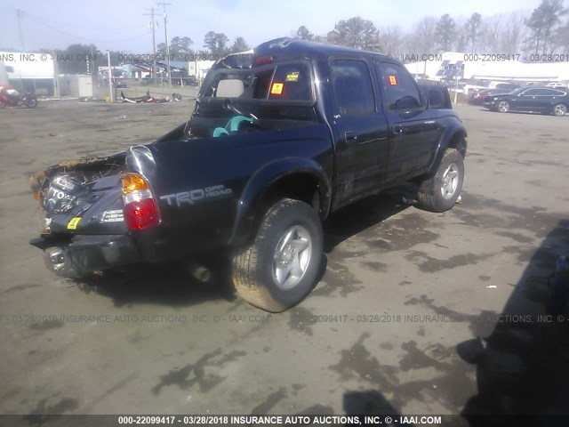 5TEHN72N34Z307318 - 2004 TOYOTA TACOMA DOUBLE CAB შავი ფოტო 4