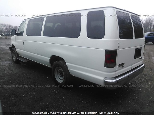 1FDSS3BL3BDB15436 - 2011 FORD ECONOLINE E350 SUPER DUTY WAGON WHITE photo 3